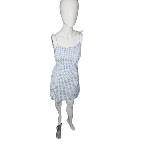 Madewell Dresses & Skirts - Madewell blue plaid summer dress size 0